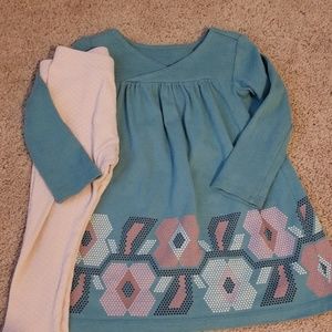Tea Collection set baby dress with leggings